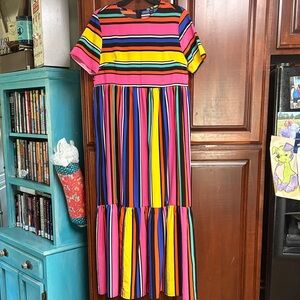 SHEIN Colorful Striped Maxi Dress